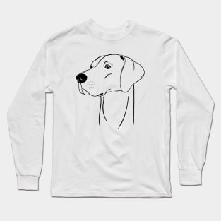 Weimaraner (Black and White) Long Sleeve T-Shirt